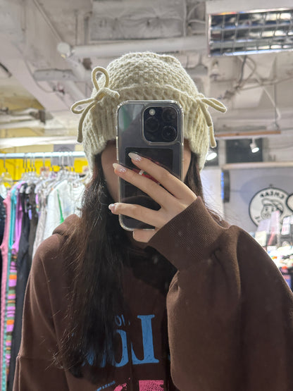 Rosette Knit Hat