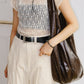 Croissant leather bag