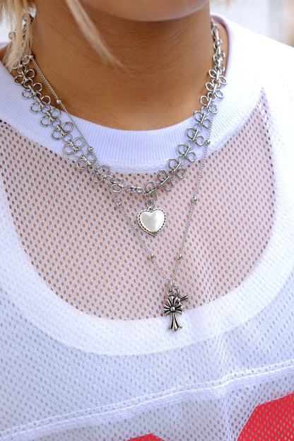 [Unisex] Double Cross Necklace