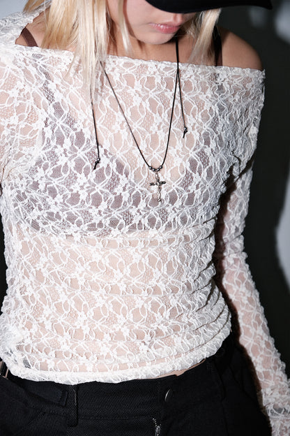 See Through Lace Top