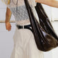 Croissant leather bag