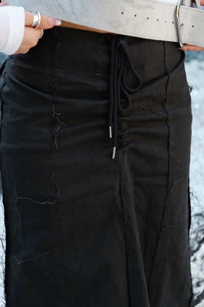 Distressed Fishtail Skirt