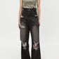 Wide Leg Distressed Jeans