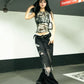 Wide Leg Distressed Jeans
