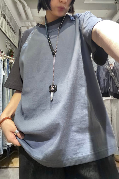 Button Raglan Tee (3colors)