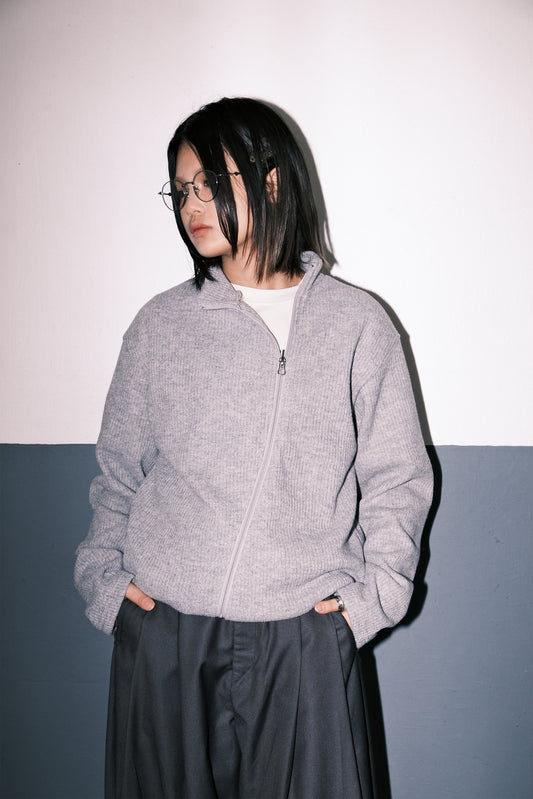 Wave Knitted Zip Up (3color)