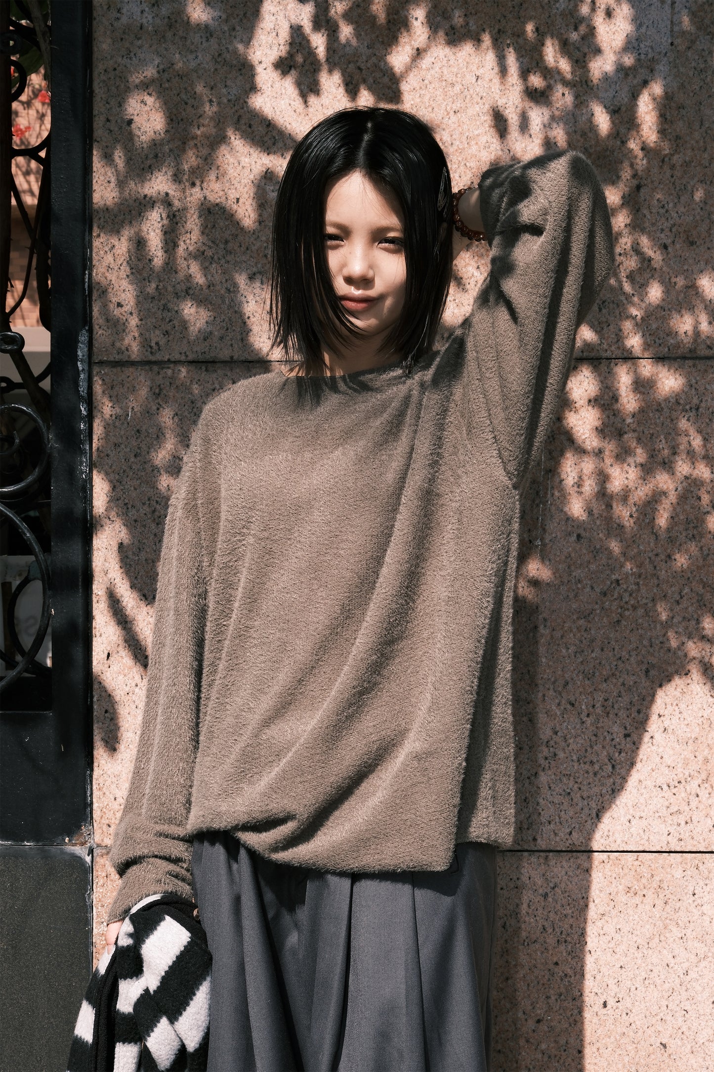 Hairy Knit LS (ivory)