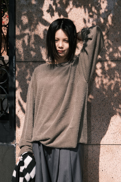 Hairy Knit LS (ivory)