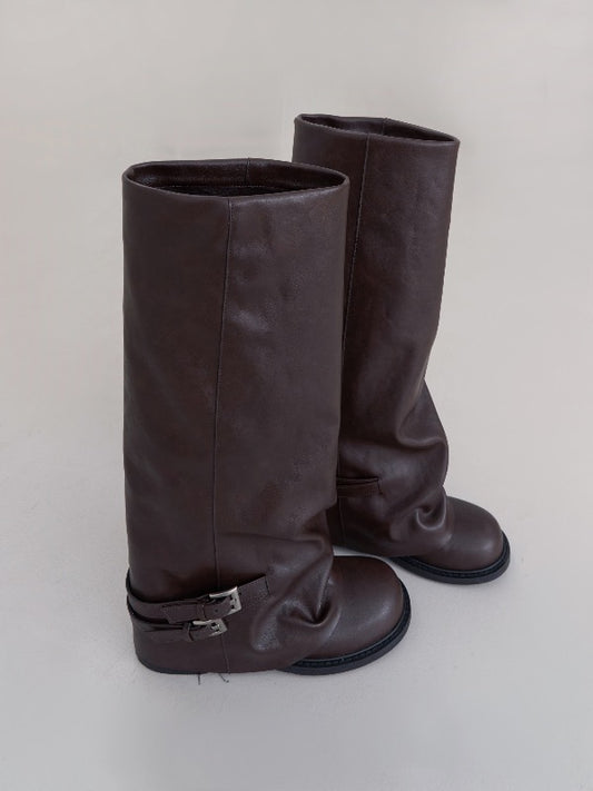 Knee High Fold Boots