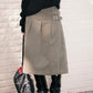 Belted Wrap Skirt (khaki)