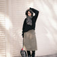 Belted Wrap Skirt (khaki)