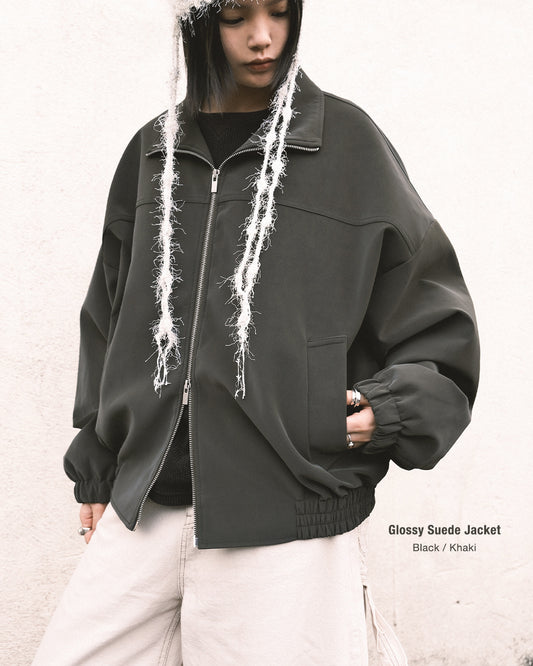Glossy Suede Jacket