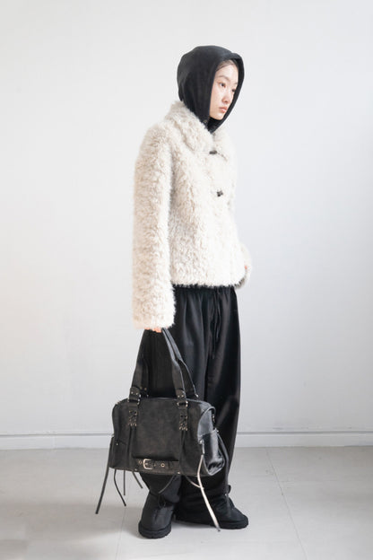 Tied Suede 2way Bag (black)