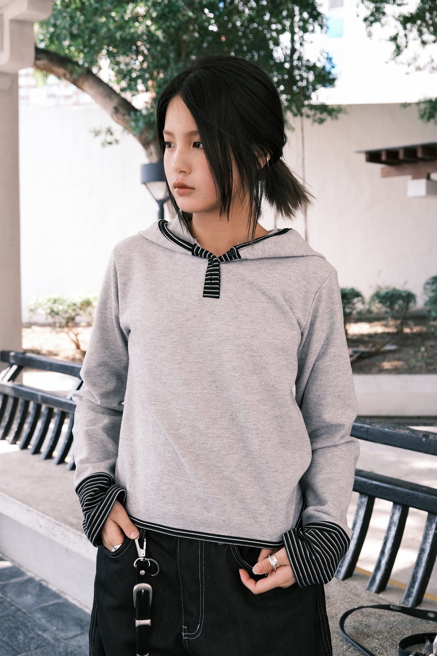 Lori Striped Hood (2colors)