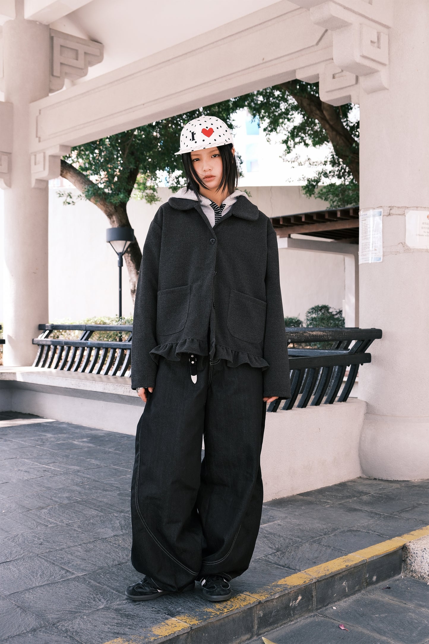 Curved Baggy Jeans (black)