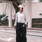 Curved Baggy Jeans (cream)