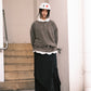 Button Layered Maxi Skirt (2colors)