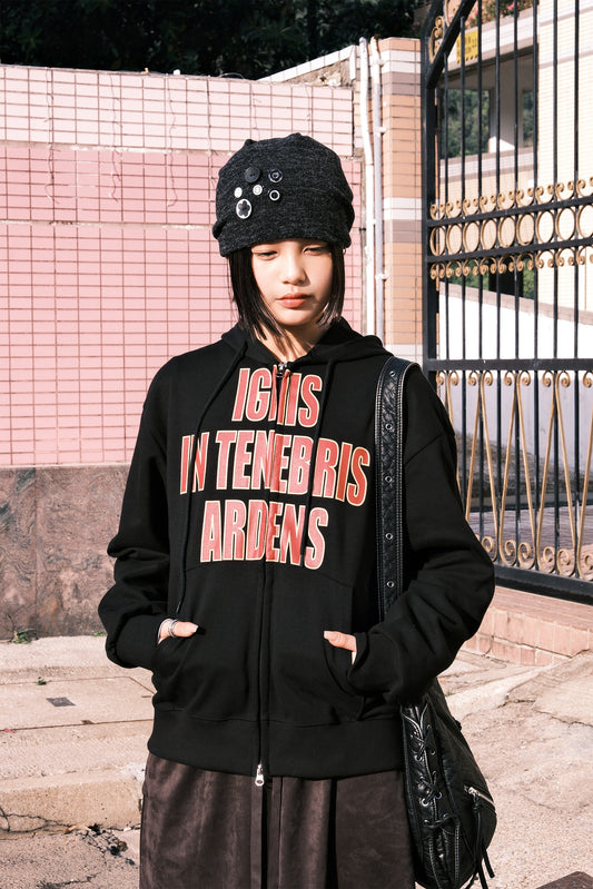 Quote Hooded Jacket (black)