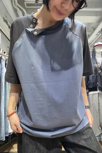 Button Raglan Tee (3colors)