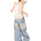 Sand Washed Pocket Jeans