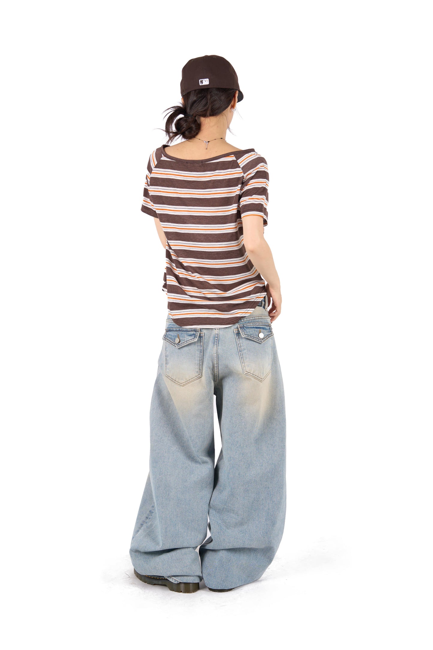 Sand Washed Pocket Jeans