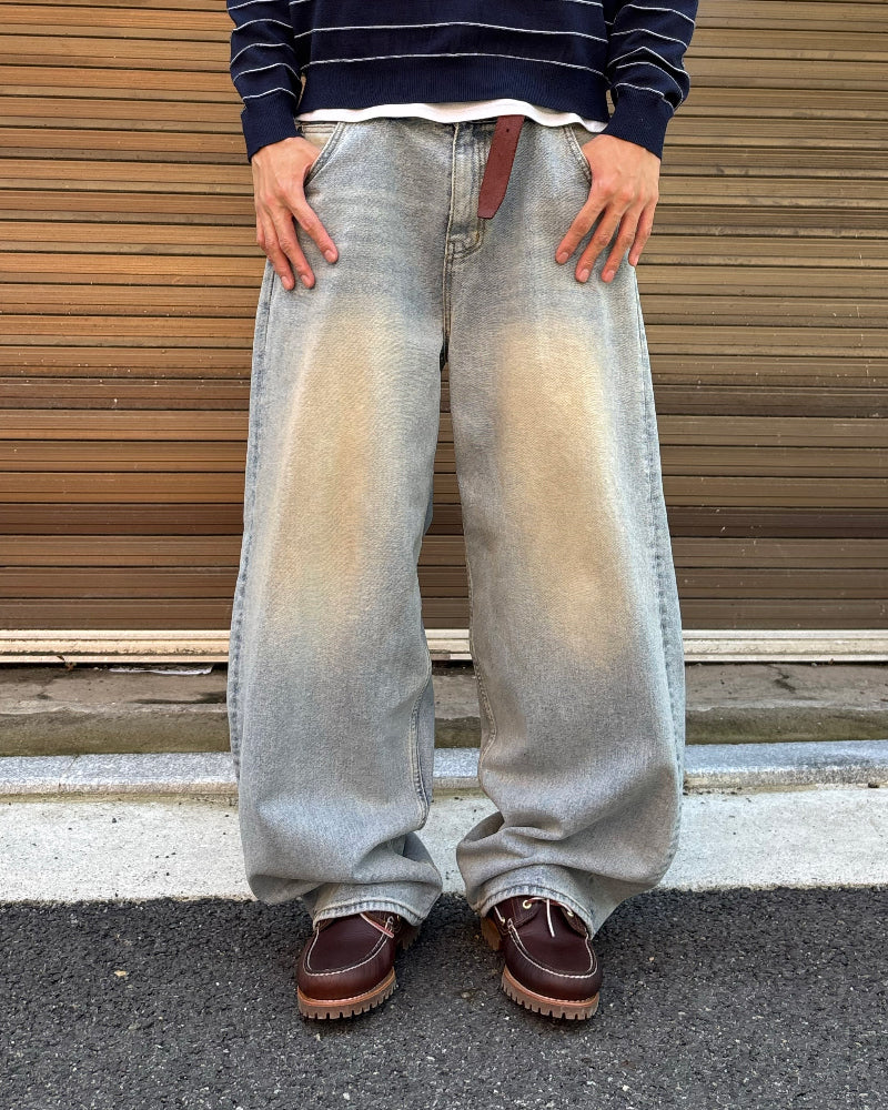 Sand Washed Pocket Jeans