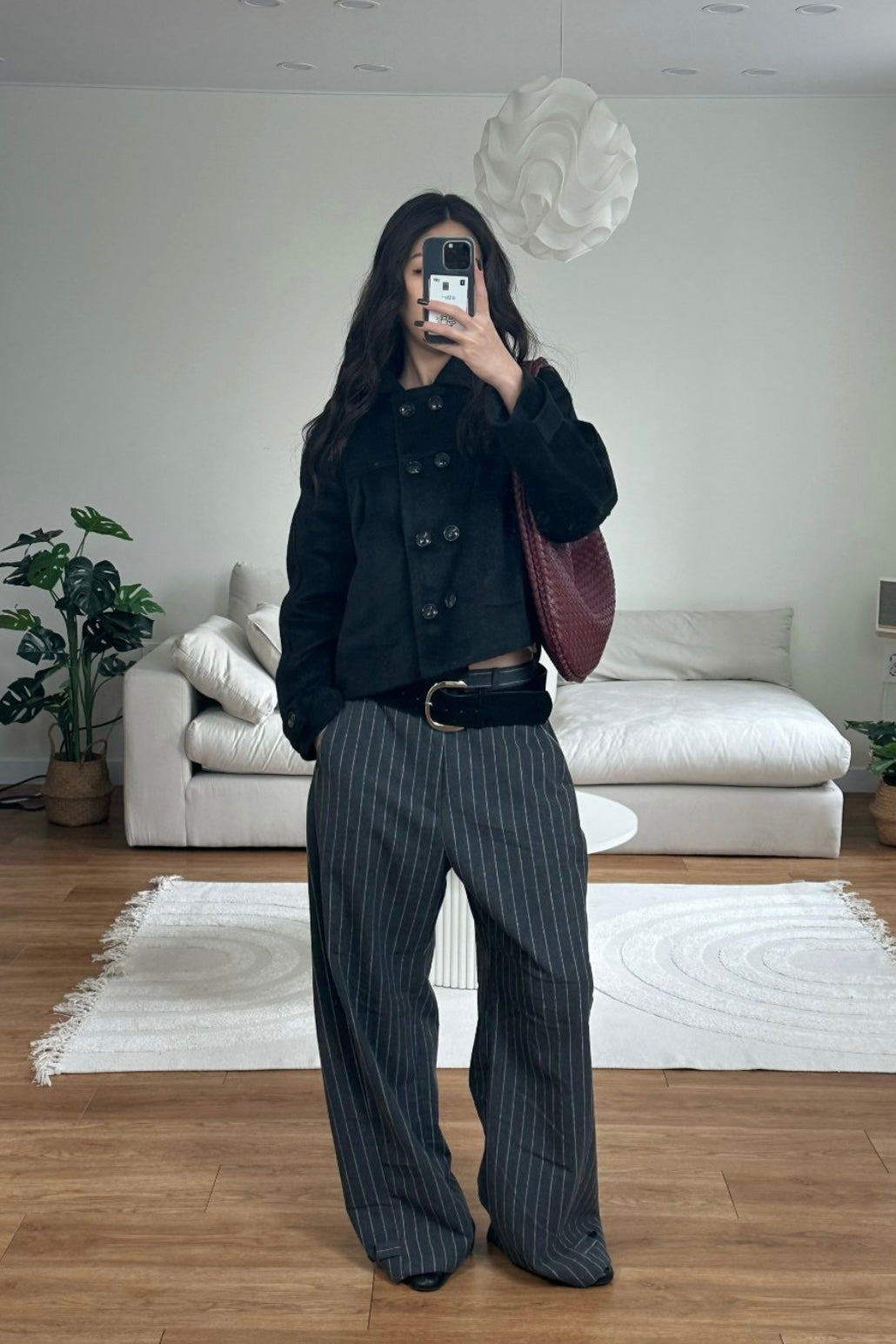 Wool Striped Pin Slack