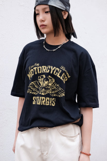 Motorcycle Printed Tee (3colors)
