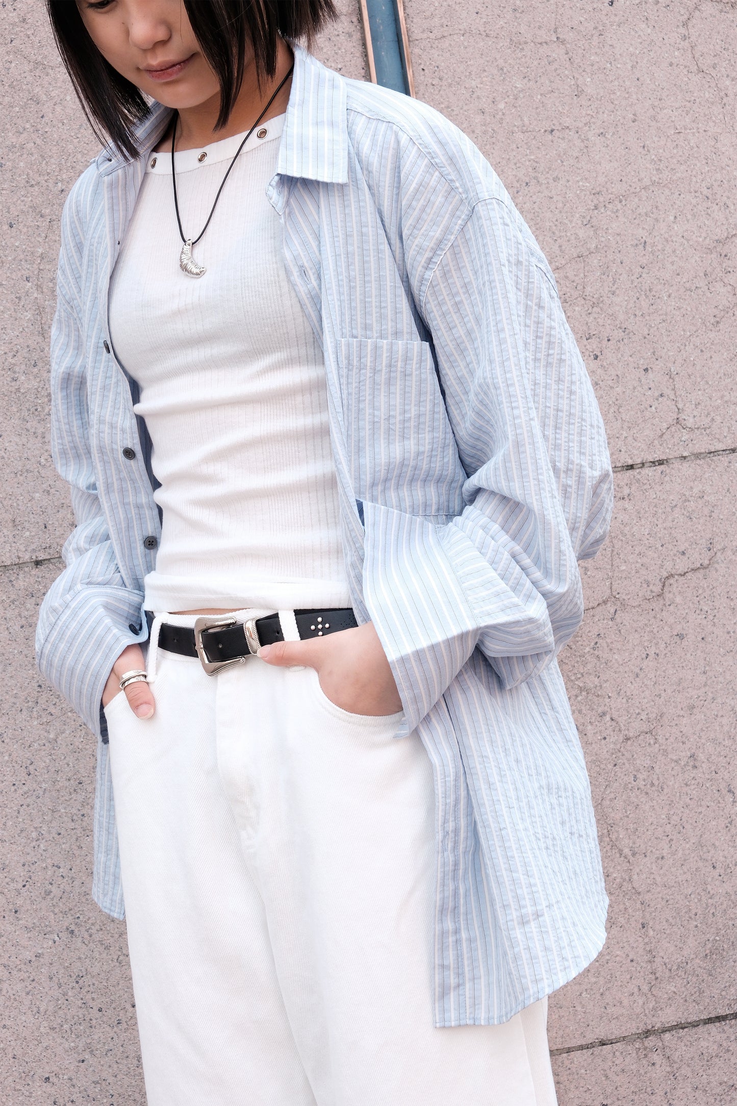 Round Neck Eyelet Top (4 colors)