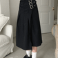Stripe Buckle Wrap Skirt