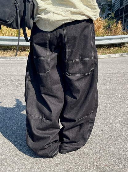 Curved Baggy Jeans (black)