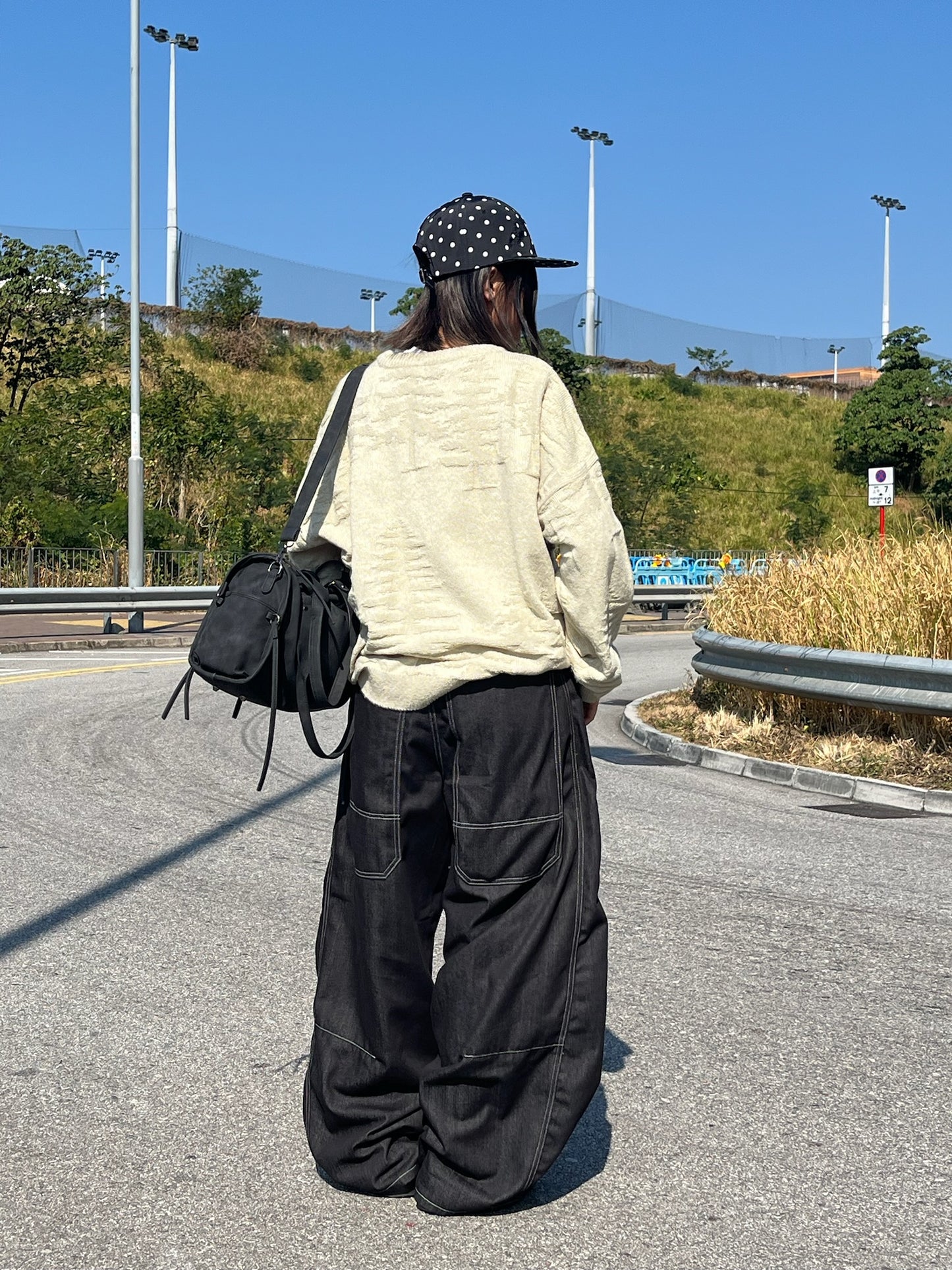 Curved Baggy Jeans (black)