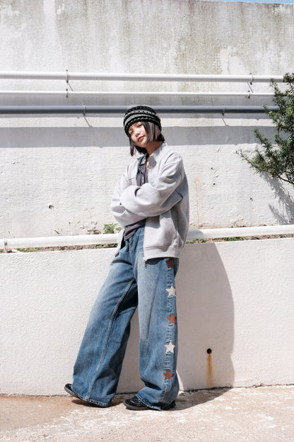 Star Embroidery Jeans