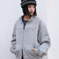 Joshua Eyelet Zip Up (grey)