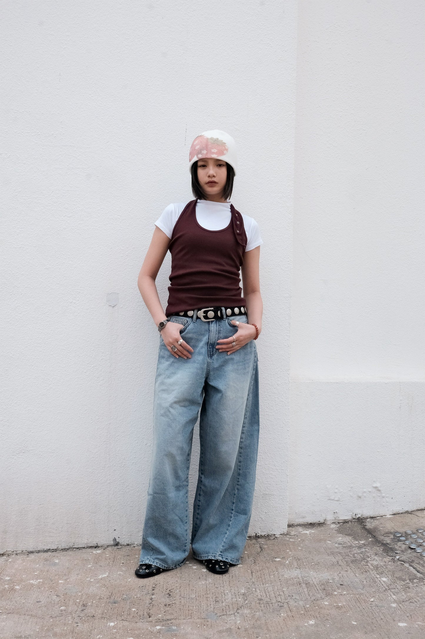 Eyelet Halter Sleeveless