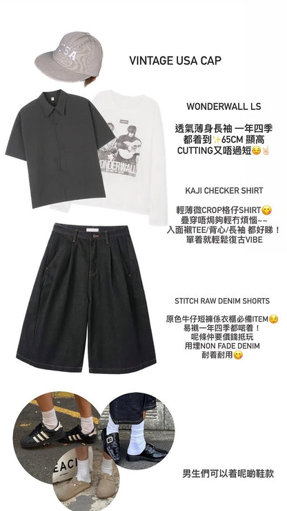 Kaji Checker Shirt (black)