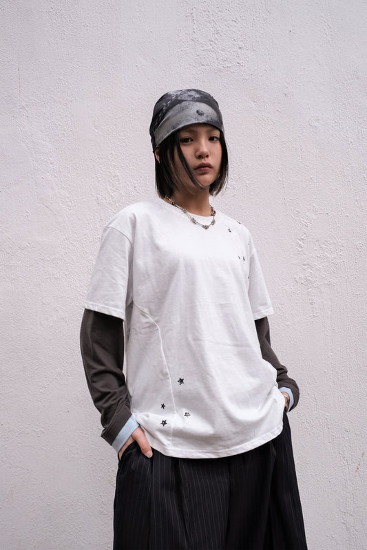 Star Slit Tee (white)
