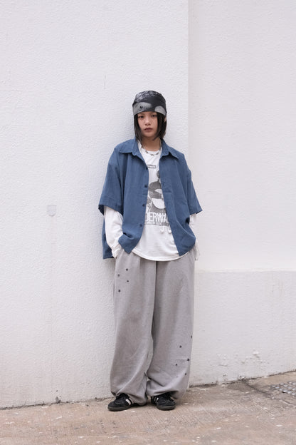 Star Slit Sweat Pants (melange)