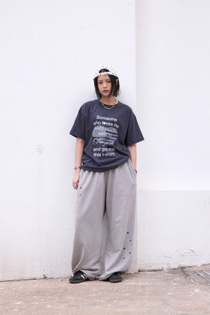 Star Slit Sweat Pants (melange)
