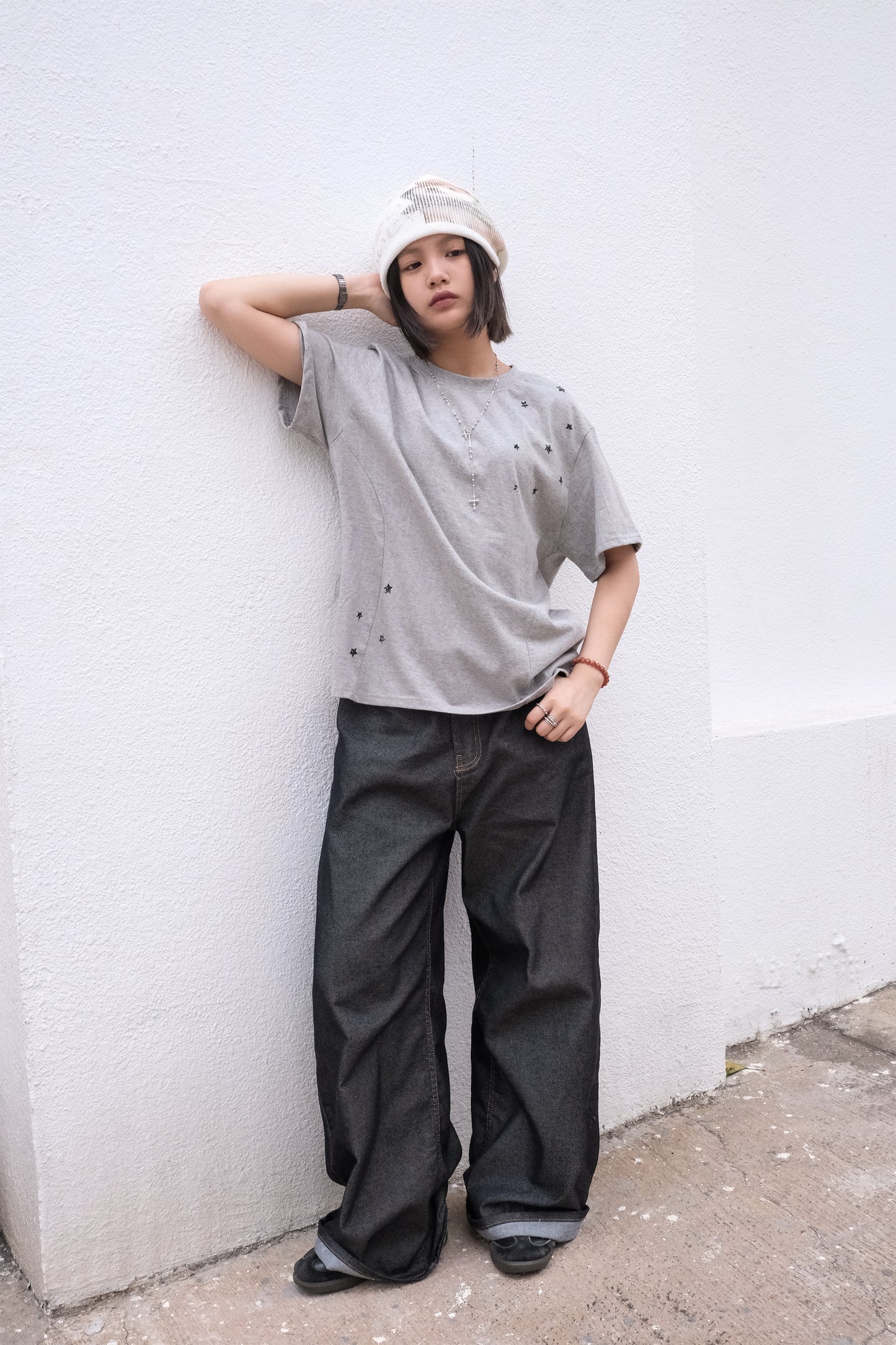 Star Slit Tee (melange)