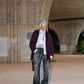 Leather Mixed Sweat Pants