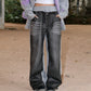 Leather Mixed Sweat Pants