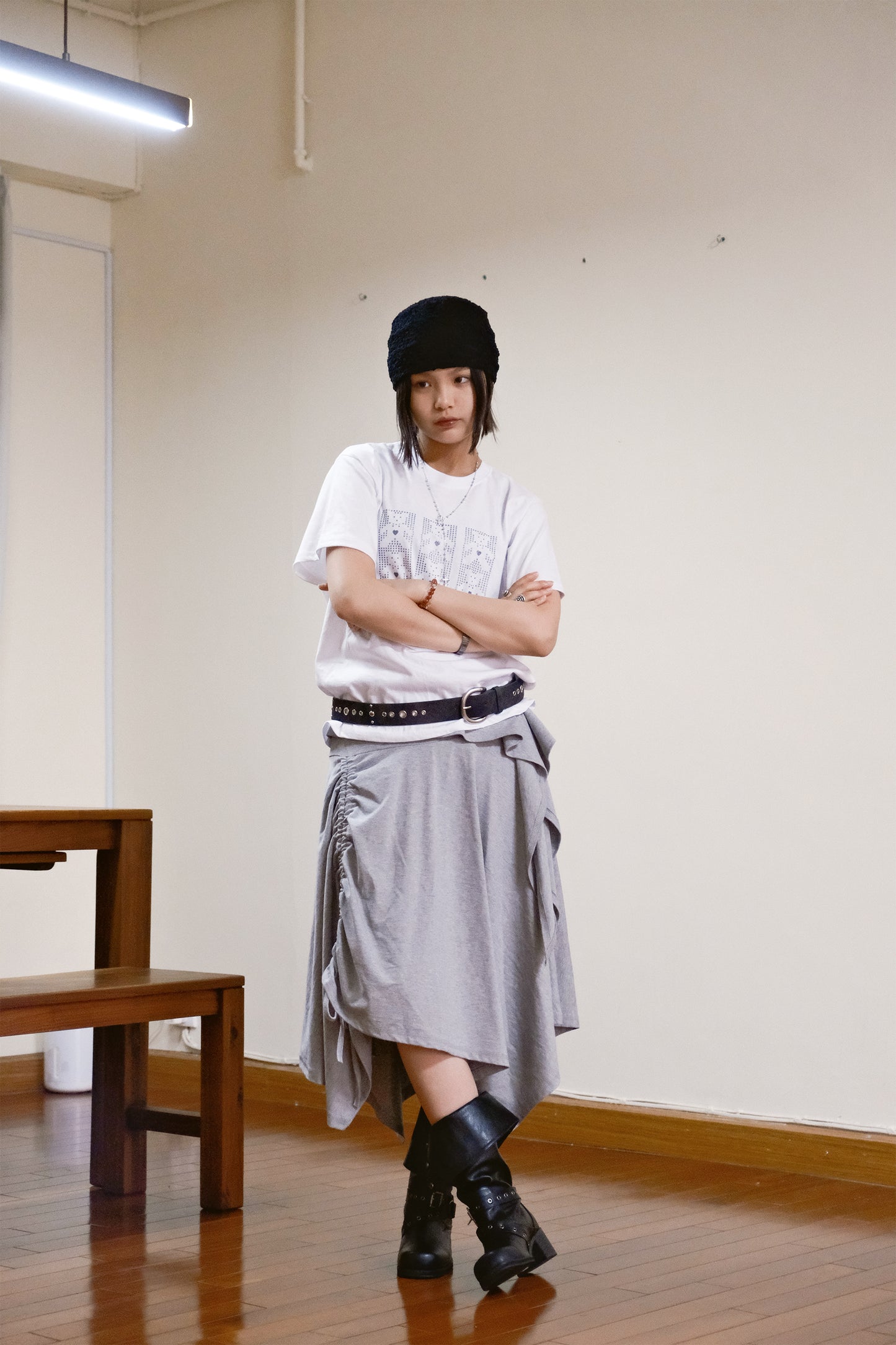 Cotton Shirring Skirt