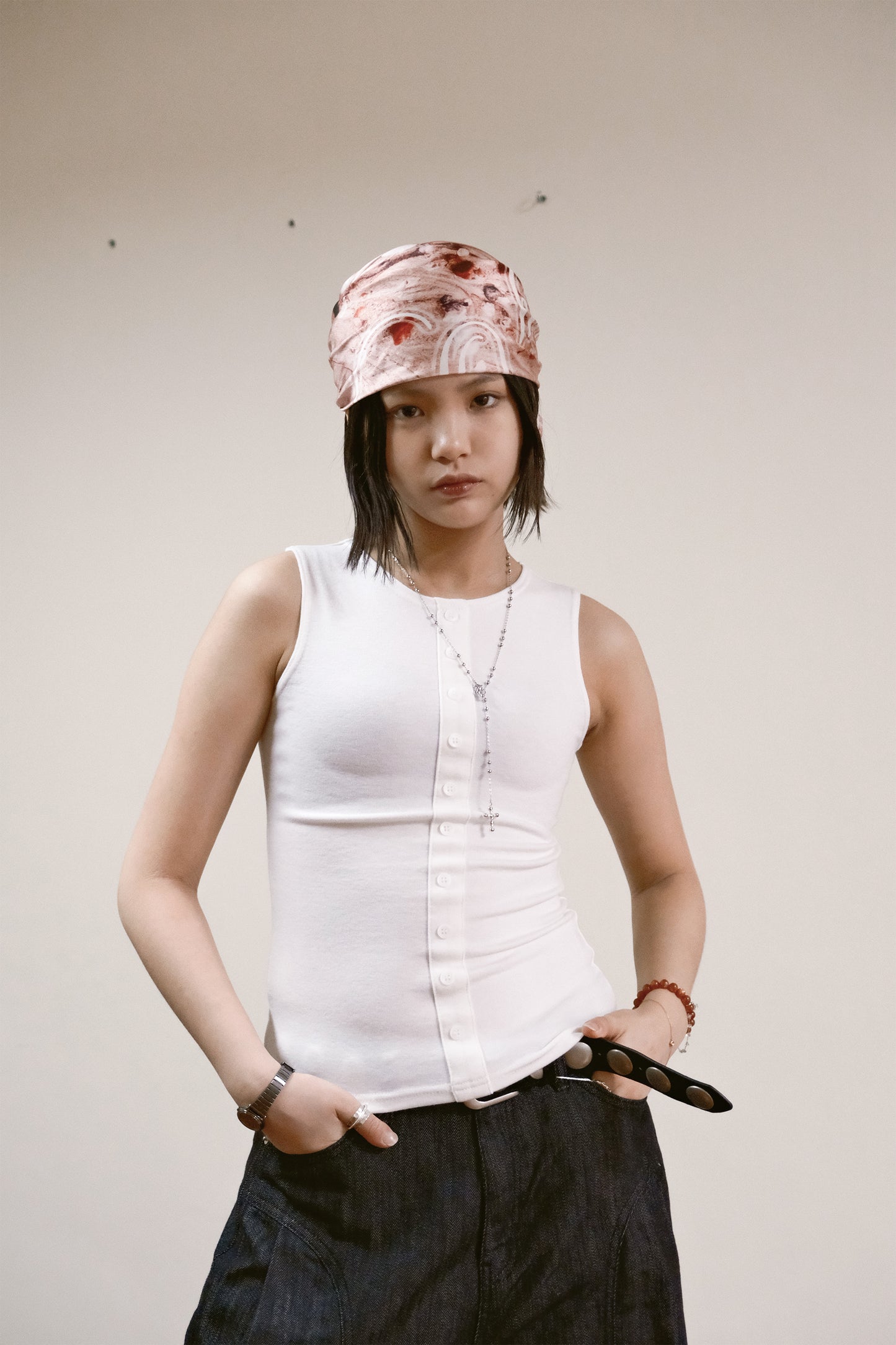 Kayla Button Sleeveless (grey)🌟celebritypick