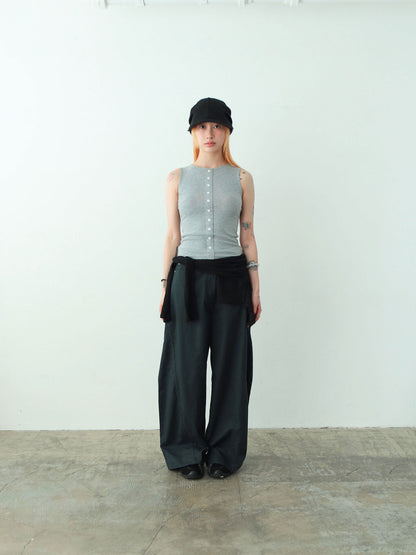 Kayla Button Sleeveless (grey)🌟celebritypick