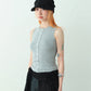 Kayla Button Sleeveless (black)