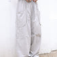 Curved Pocket Nylon Pants (charcoal)