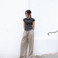 Hallie Stripe Blouse (ivory)