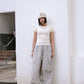 Curved Pocket Nylon Pants (charcoal)