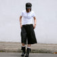 Striped Bermuda Slack (black)